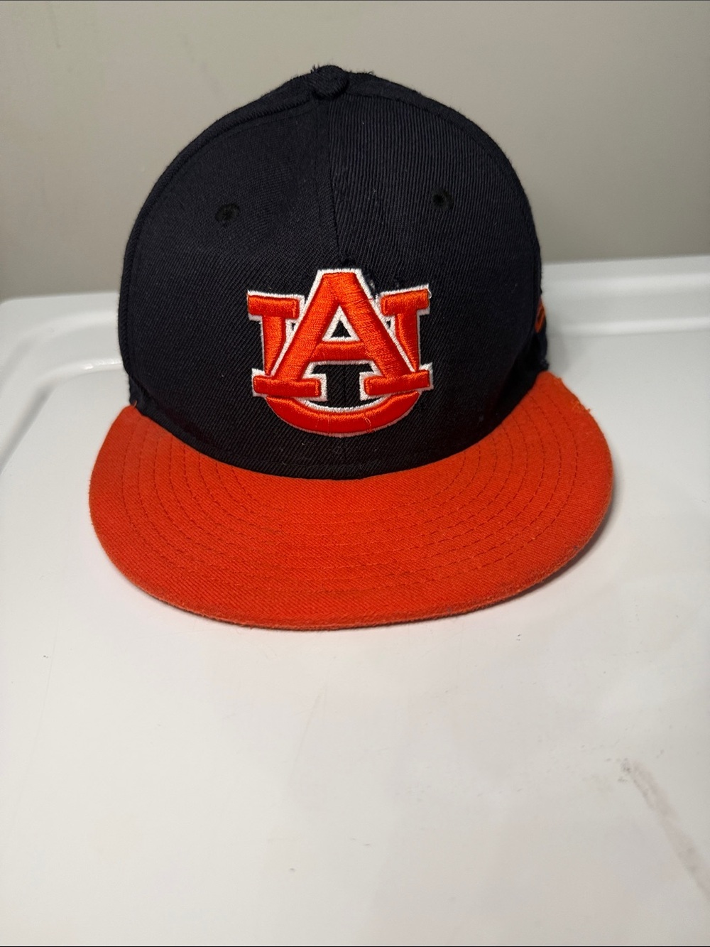 🥳 5 for $25 BUNDLE Official Auburn Logo Fitted Hat - Navy Crown with Orange Brim